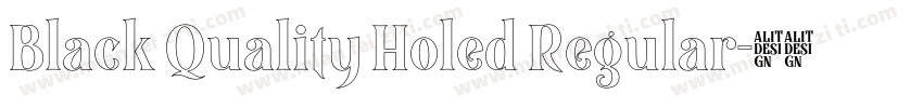 Black Quality Holed Regular字体转换